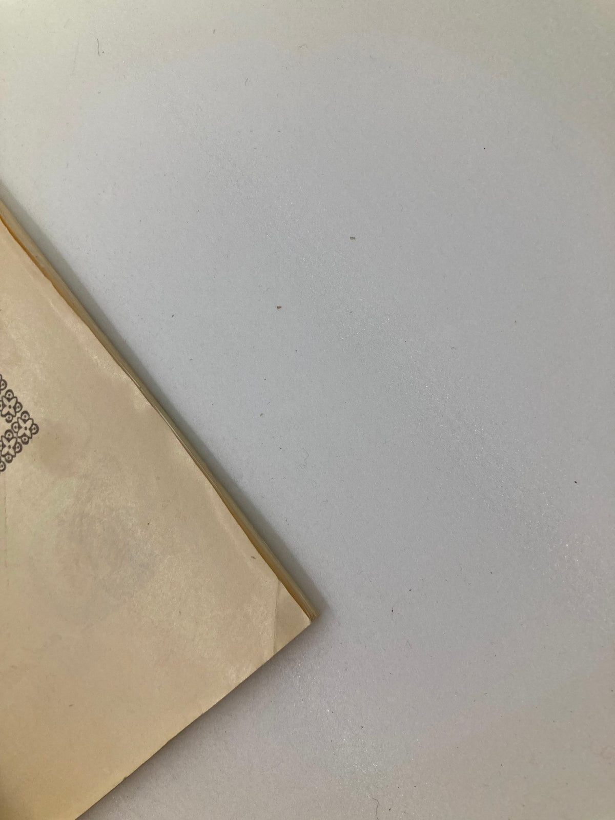 Side view showing the edges of the 1949 Playbill for 'Anne of the Thousand Days' at the Sam S. Shubert Theatre, highlighting its vintage condition.