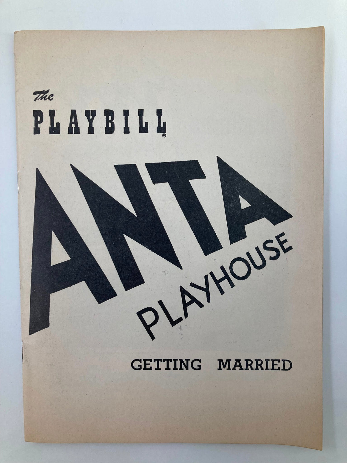 Cover of the 1951 Playbill for Anta Playhouse featuring 'Getting Married' starring Margaret Bannerman, showcasing vintage theater design.