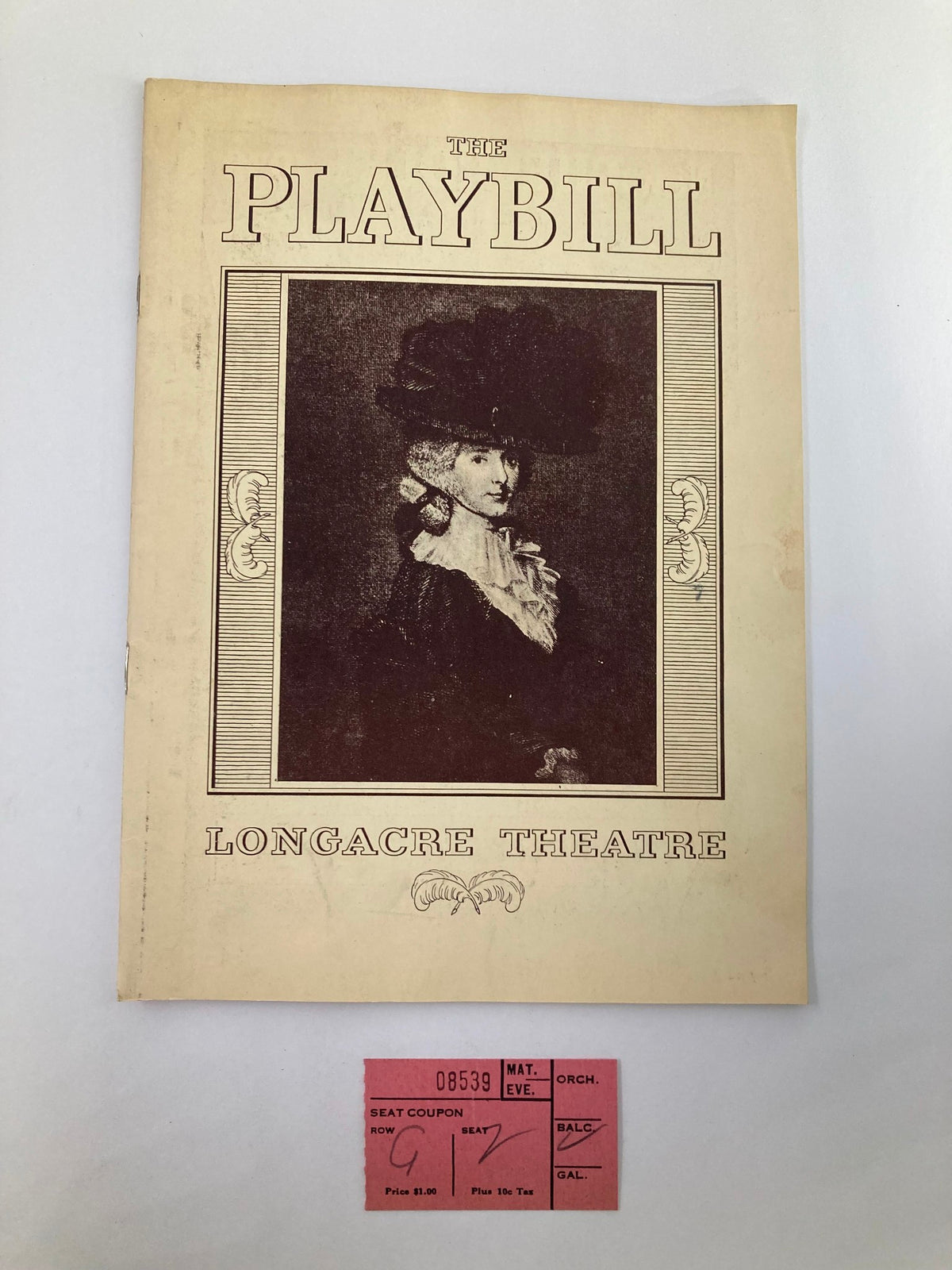 1938 Playbill from Longacre Theatre featuring Frank Conroy in On Borrowed Time, displaying a vintage cover design.