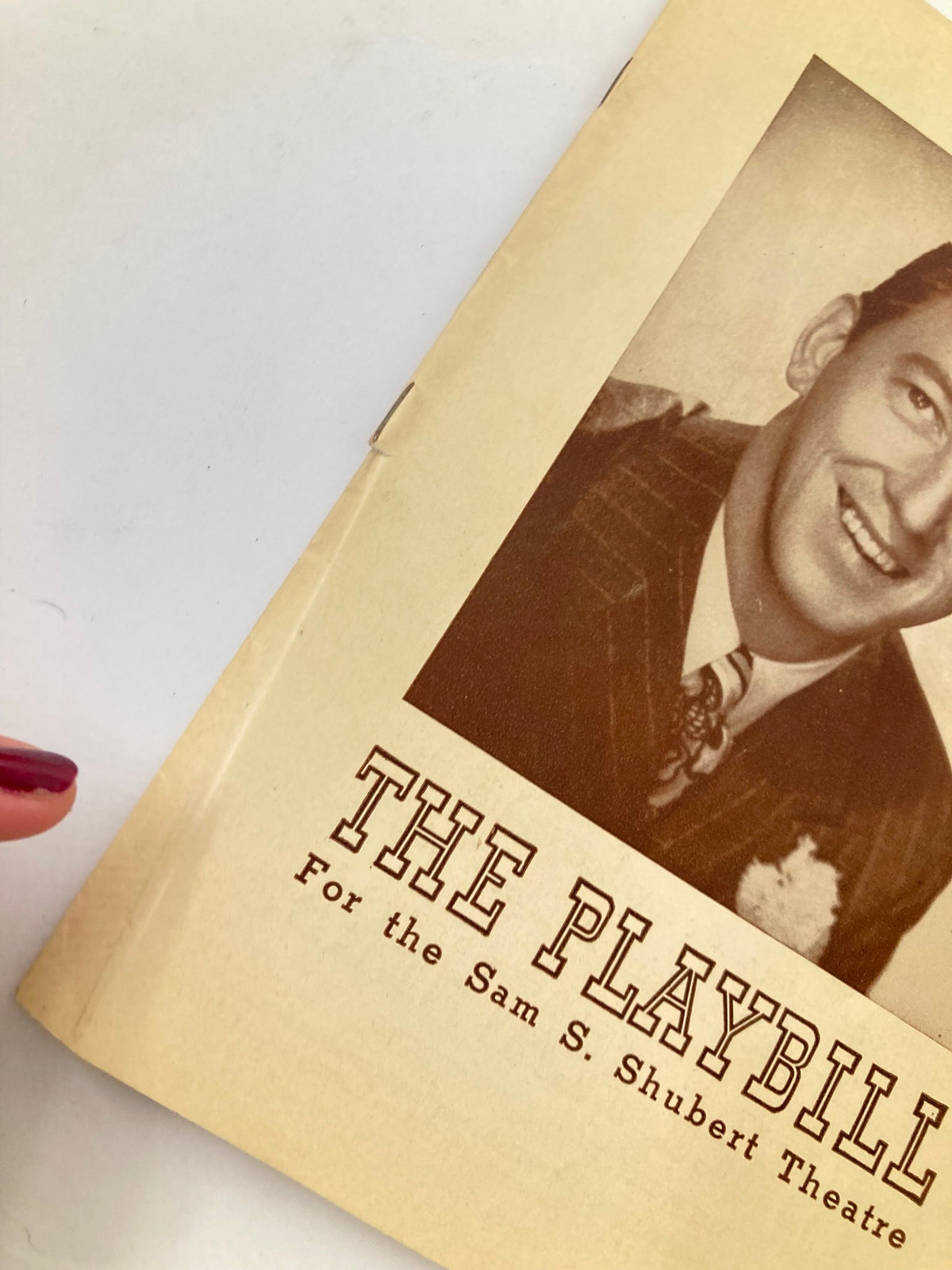 Side view of the 1942 Playbill for Sam S. Shubert Theatre, displaying Ray Bolger's photo and nostalgic 1940s artwork.
