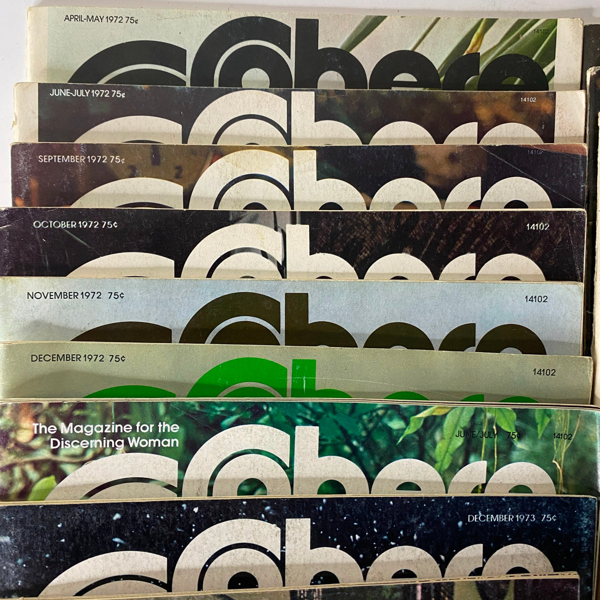 Complete set of Betty Crocker Sphere magazines from 1972 and 1973, displaying notable culinary themes and vintage designs. A must-have for vintage magazine enthusiasts.
