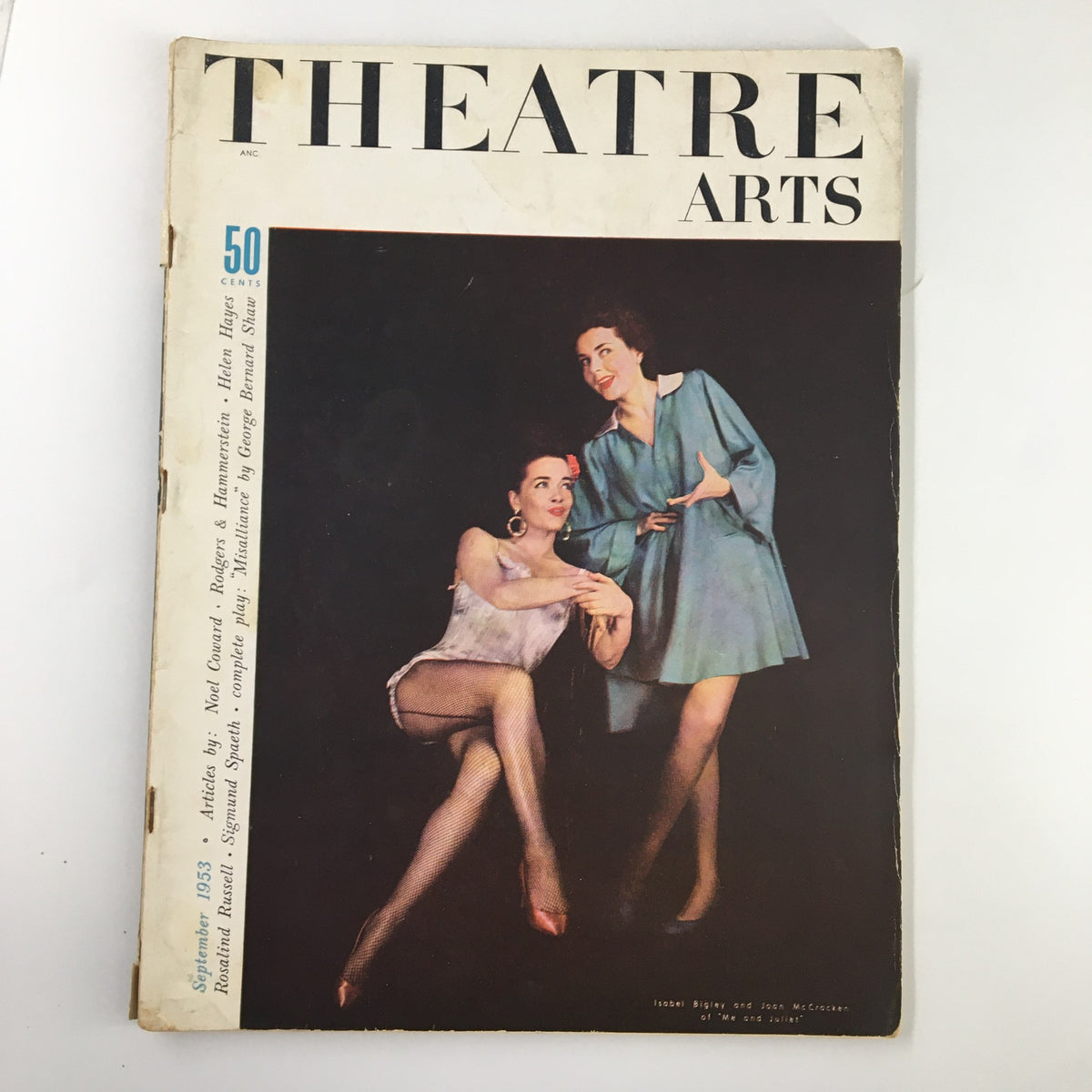 Vintage Theatre Arts Magazine September 1953 Isabel Bigley and Joan McCracken