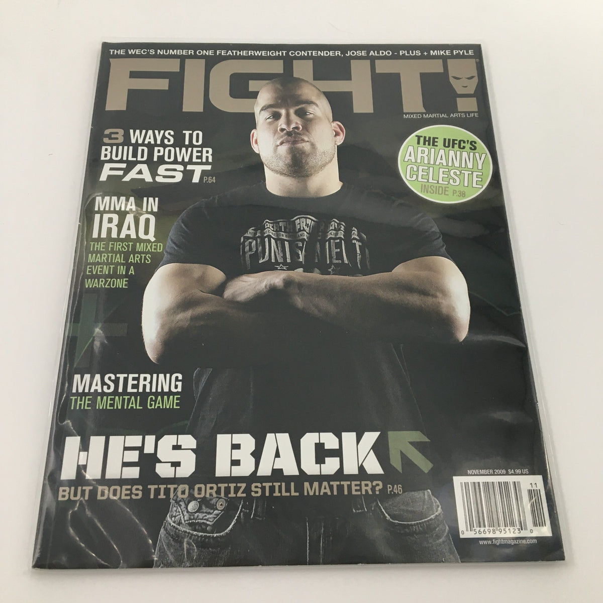Fight MMA Life Magazine November 2009 featuring Tito Ortiz on the cover, discussing 'The Mental Game' and showcasing MMA topics.