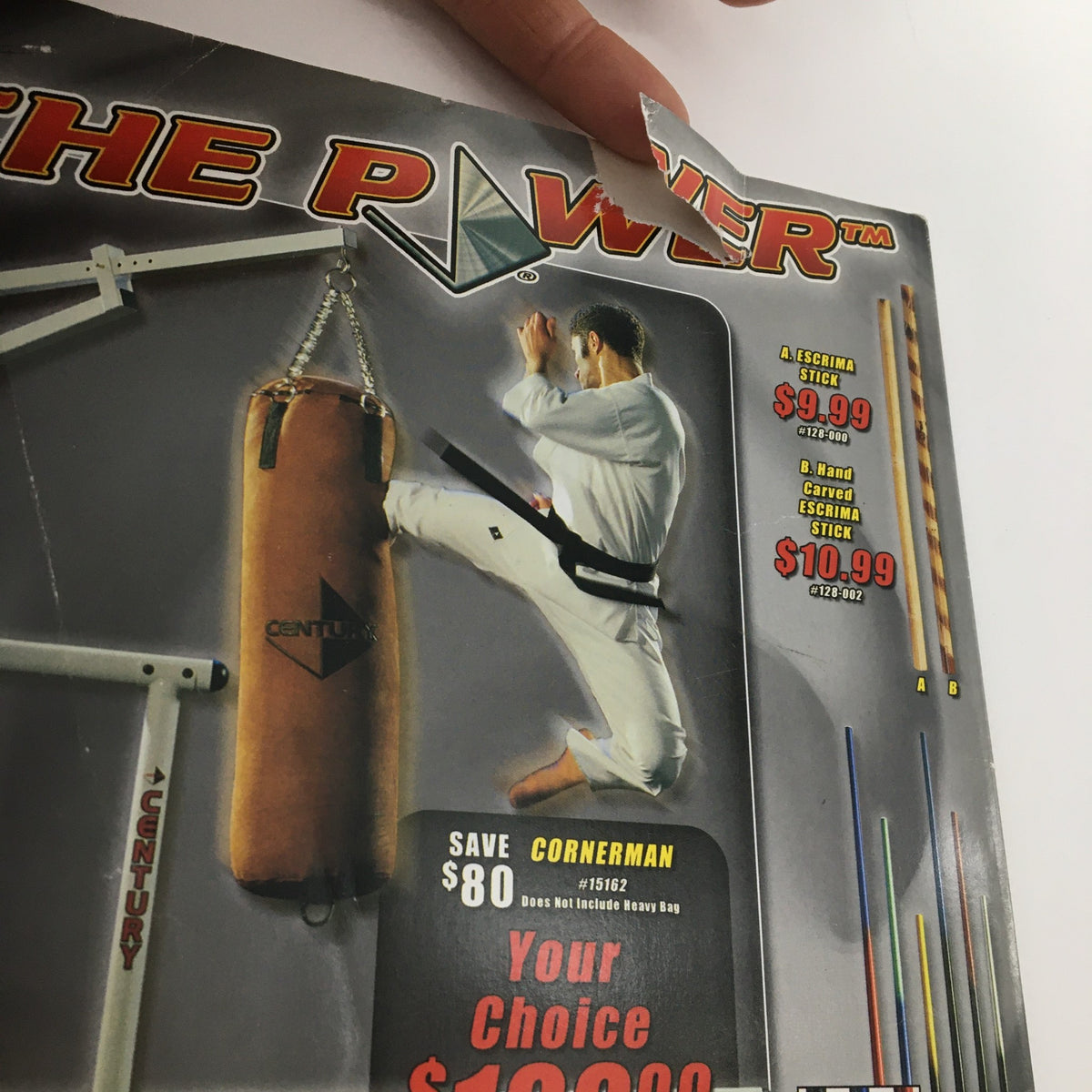Inside Kung-Fu Magazine March 2004 advertisement page featuring The Power products for martial arts training.