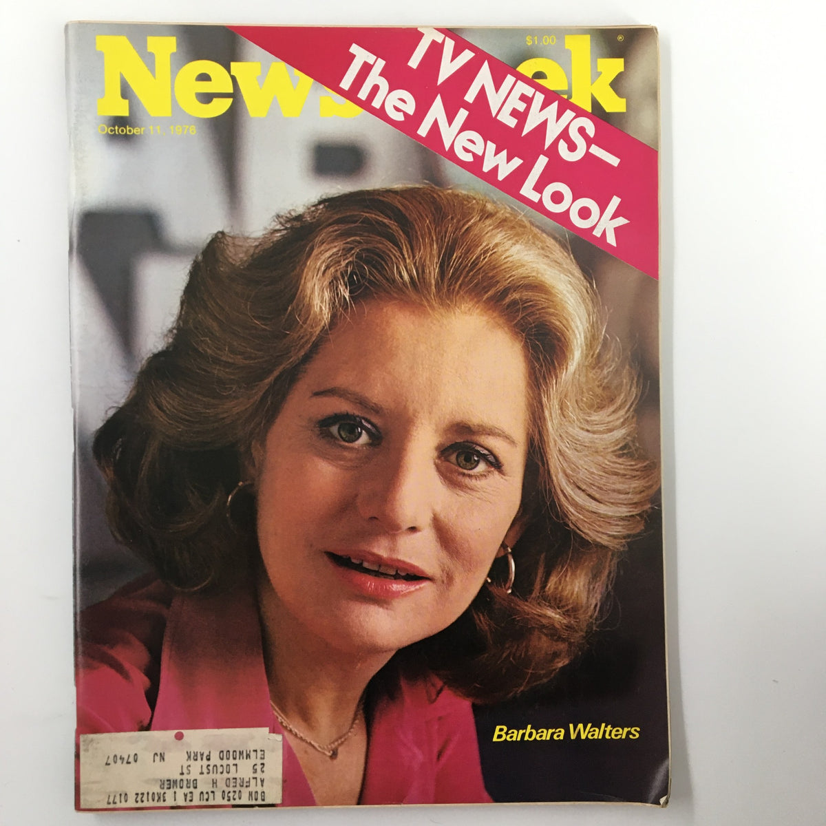 VTG Newsweek Magazine from October 11, 1976 featuring Barbara Walters on the cover with the headline 'TV News – The New Look'. A historic snapshot showcasing the transformative era in television journalism.
