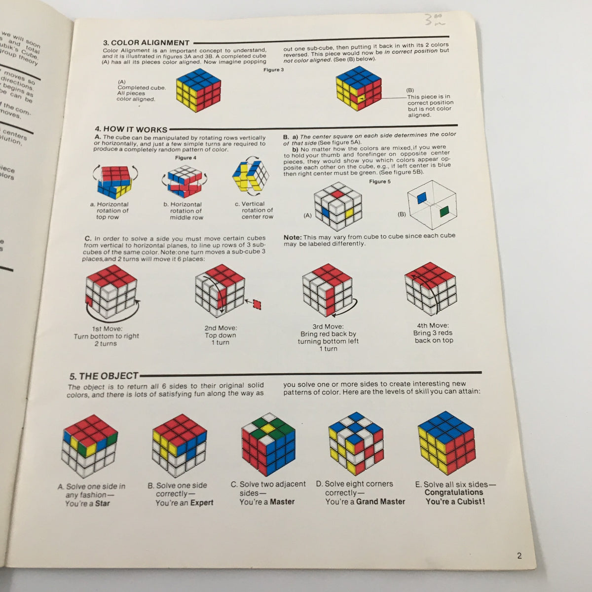 Step-by-step guide on solving the Rubik's Cube mechanics featured in the '1981 Rubik's Cube: The Ideal Solution' magazine from Ideal Toy Corporation.