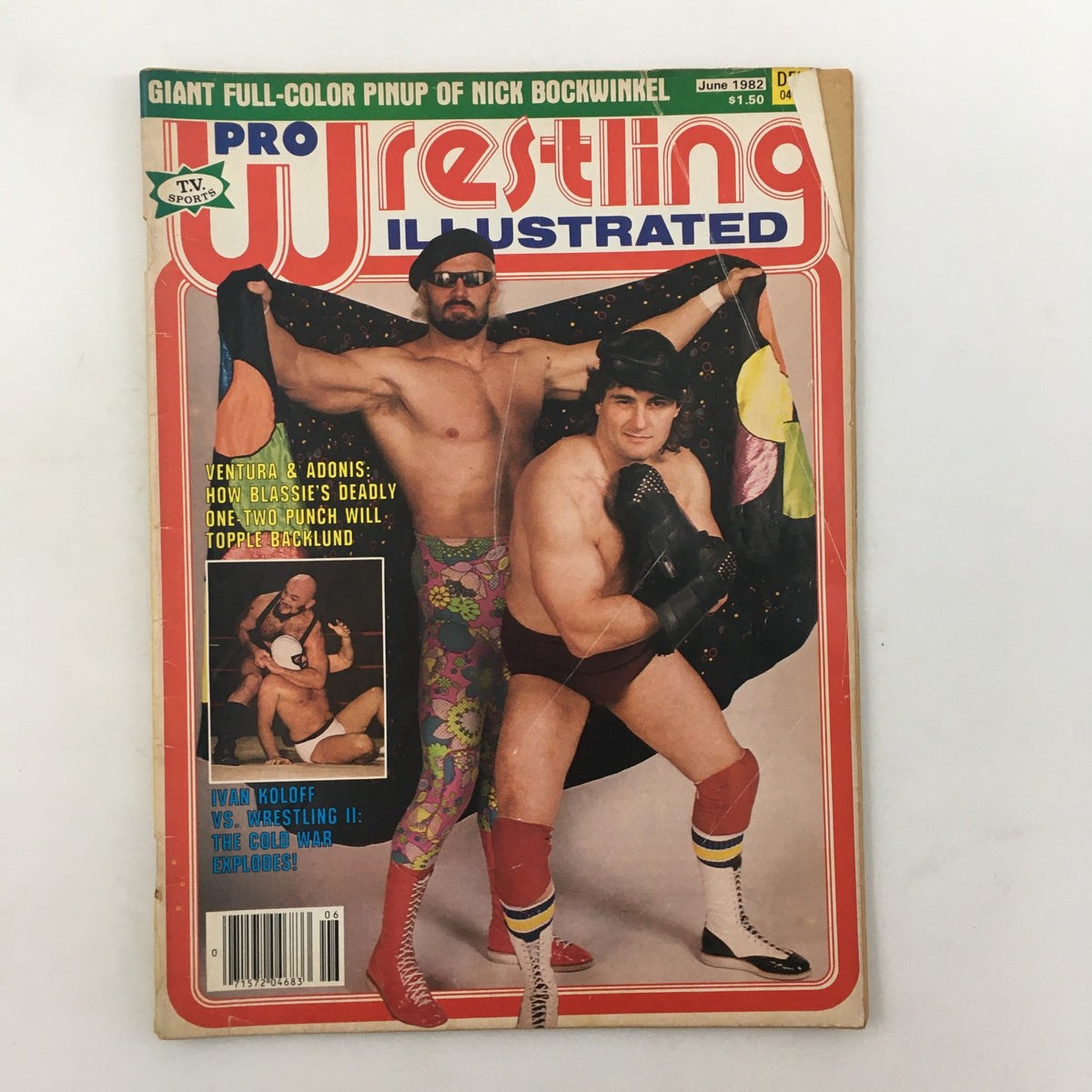 Cover of Pro Wrestling Illustrated Magazine June 1982 featuring Ivan Koloff and Mr. Wrestling II, highlighting the 'Cold War' in wrestling.