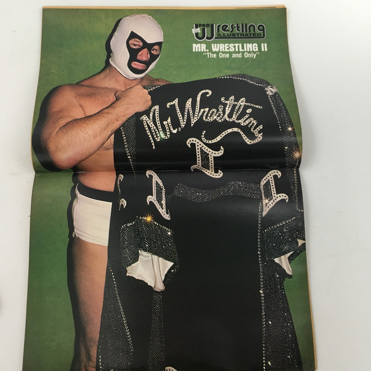 Mr. Wrestling II featured in Pro Wrestling Illustrated Magazine May 1981, showcasing his iconic costume and personality.
