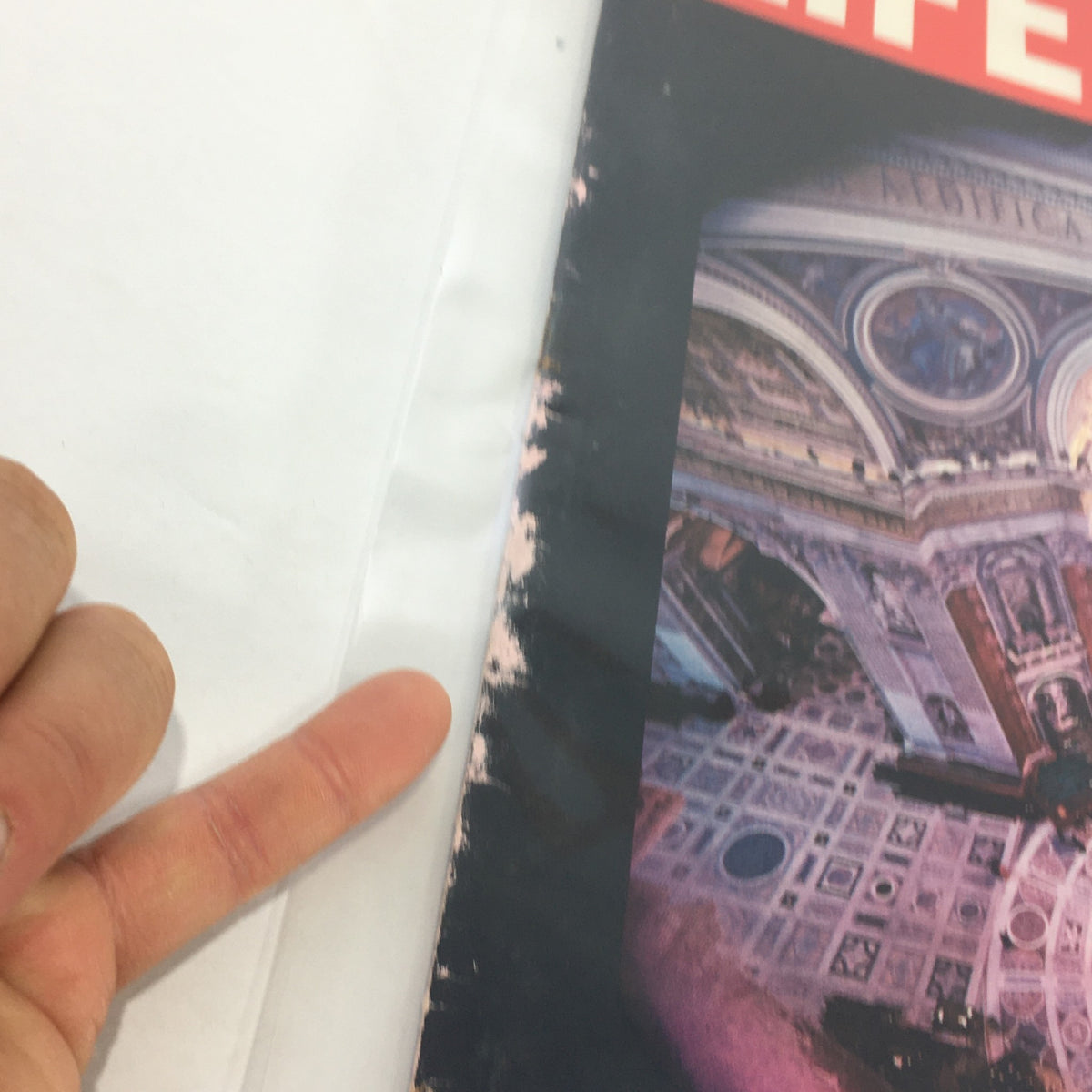 Close-up of VTG Life Magazine Cover - December 17, 1965 showing Catholicism's Epic Venture, highlighting the detailed architecture of St. Peter's Dome.