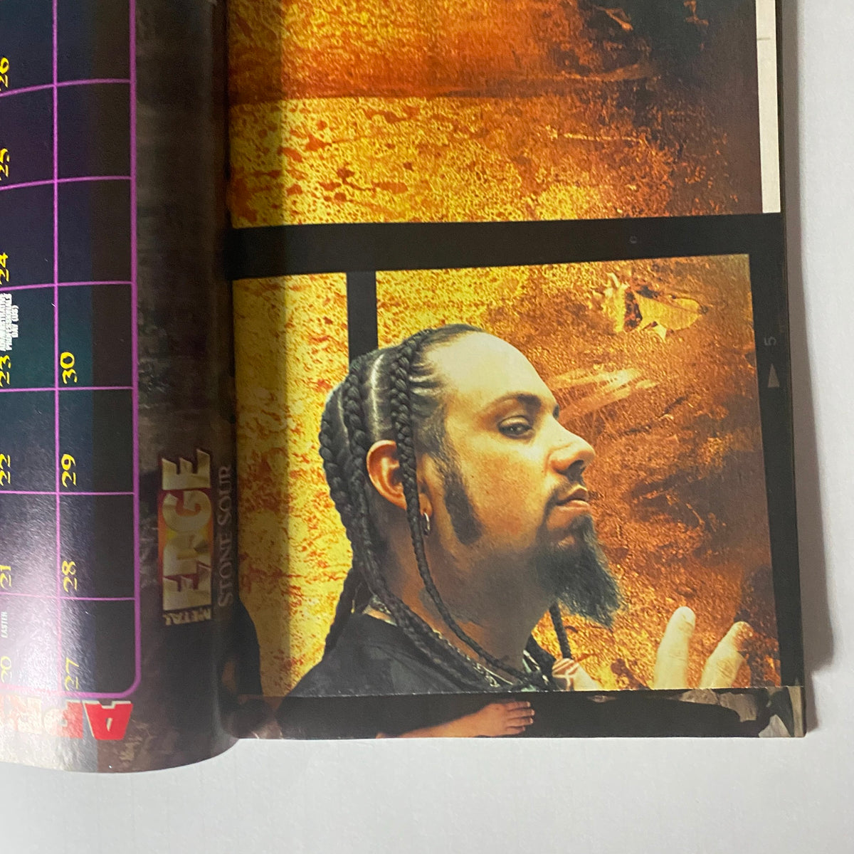 Metal Edge Magazine April 2003 Saliva, Korn w Poster No Label GD Interior