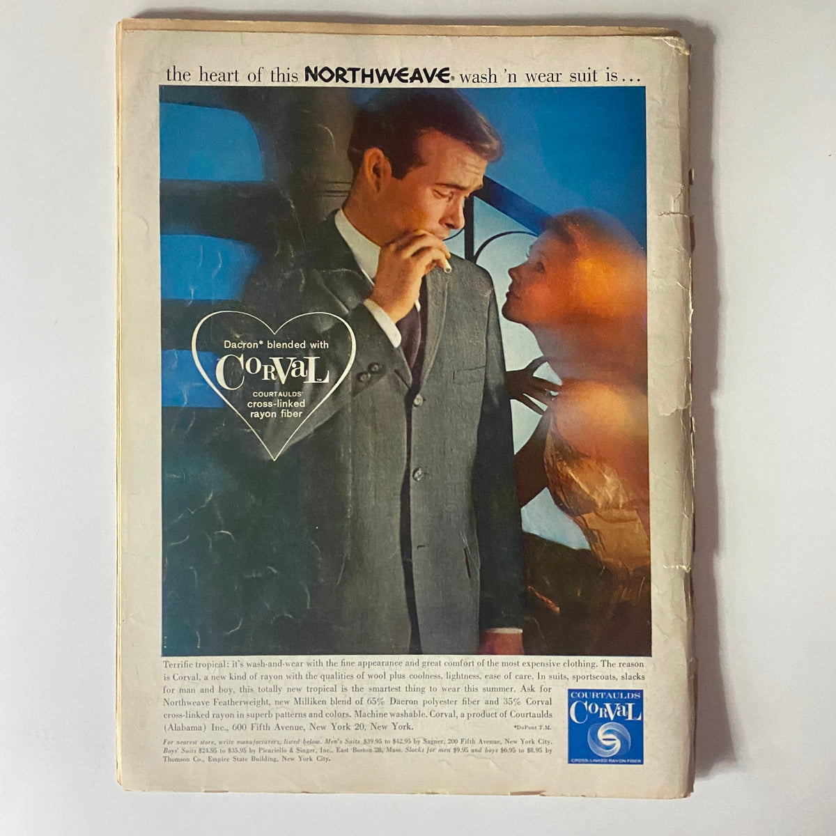 Back cover of Playboy Magazine March 1960 featuring an advertisement, illustrating the classic marketing style of the era.