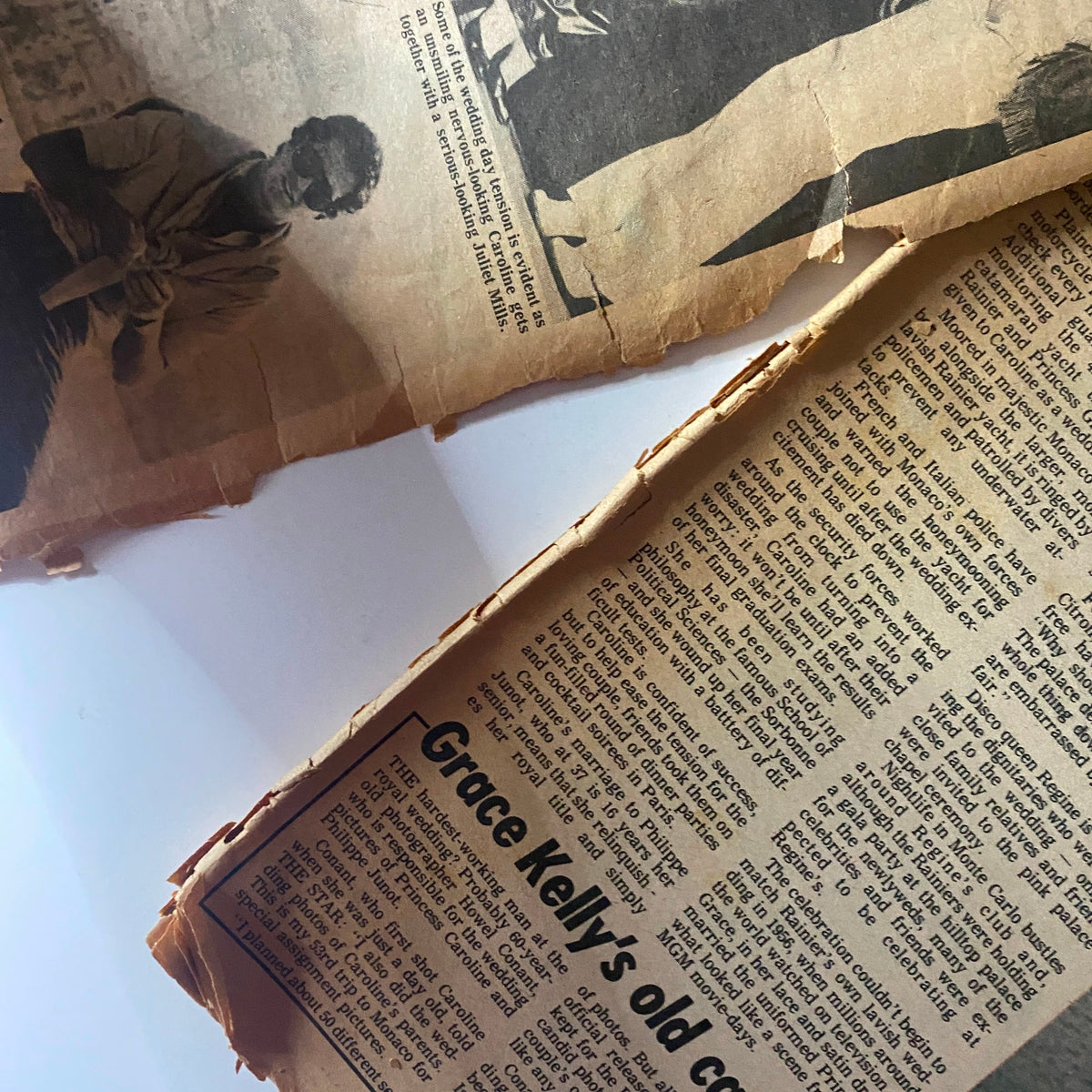 Interior pages of the July 4, 1978 Star Tabloid Magazine featuring an article related to Grace Kelly, showcasing vintage layout and style from the 1970s.
