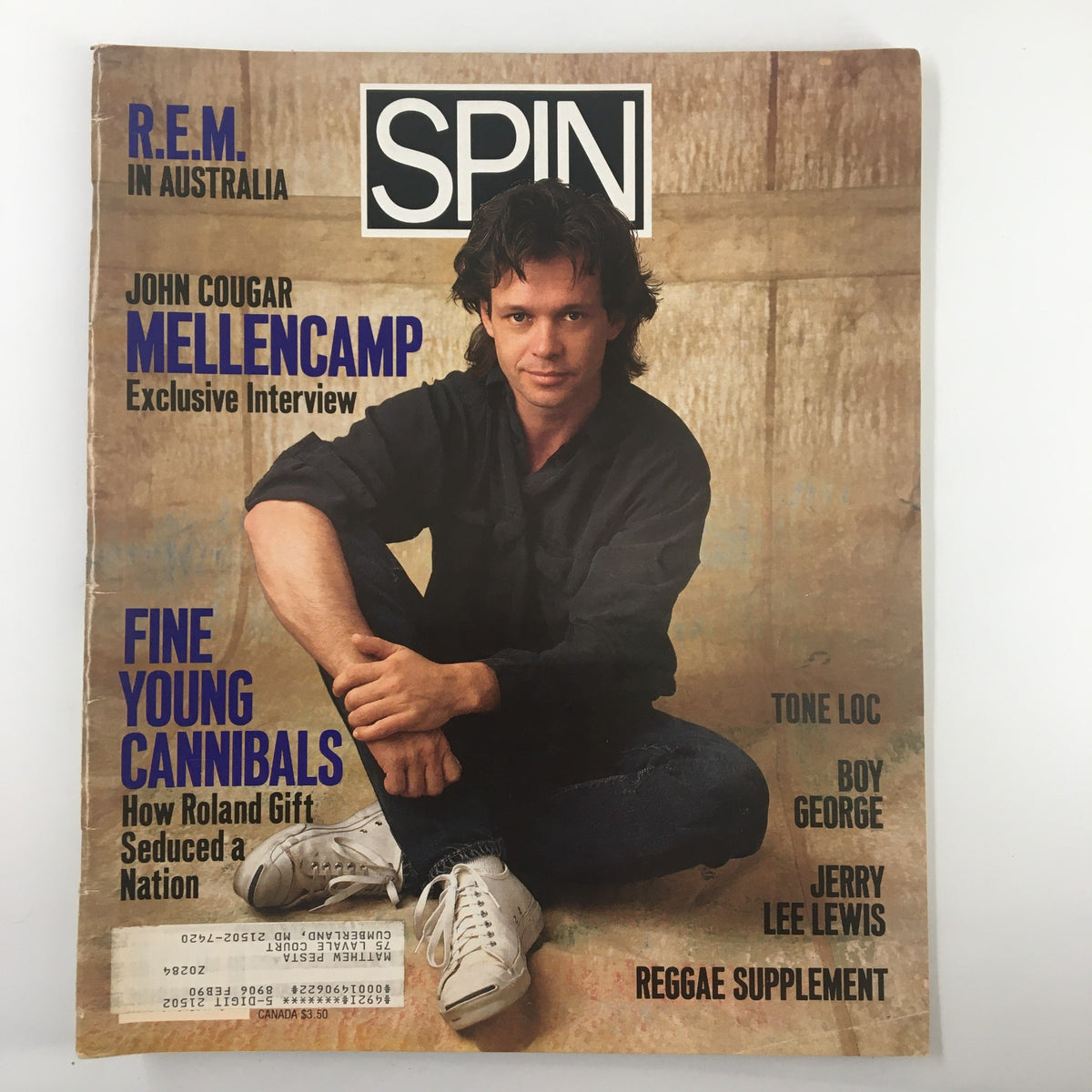 Cover of Spin Magazine June 1989 featuring John Cougar Mellencamp with an exclusive interview, showcasing a pivotal moment in music history.