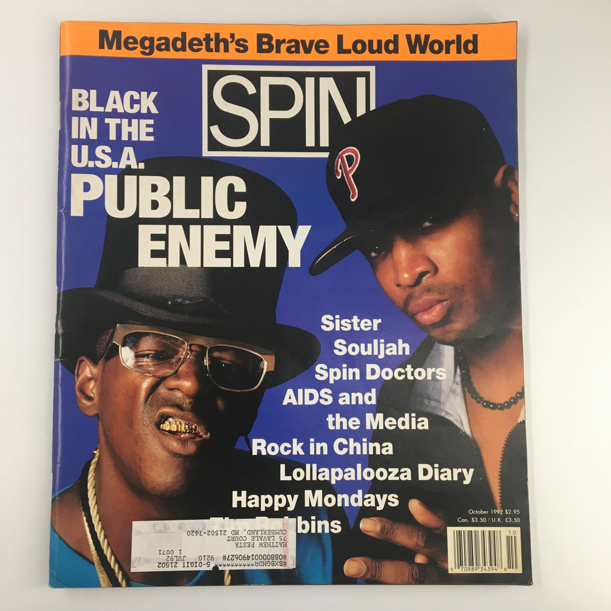 Spin Magazine October 1992 Vol 8 #7 Black Noise, Sister, Souljah & Megadeth