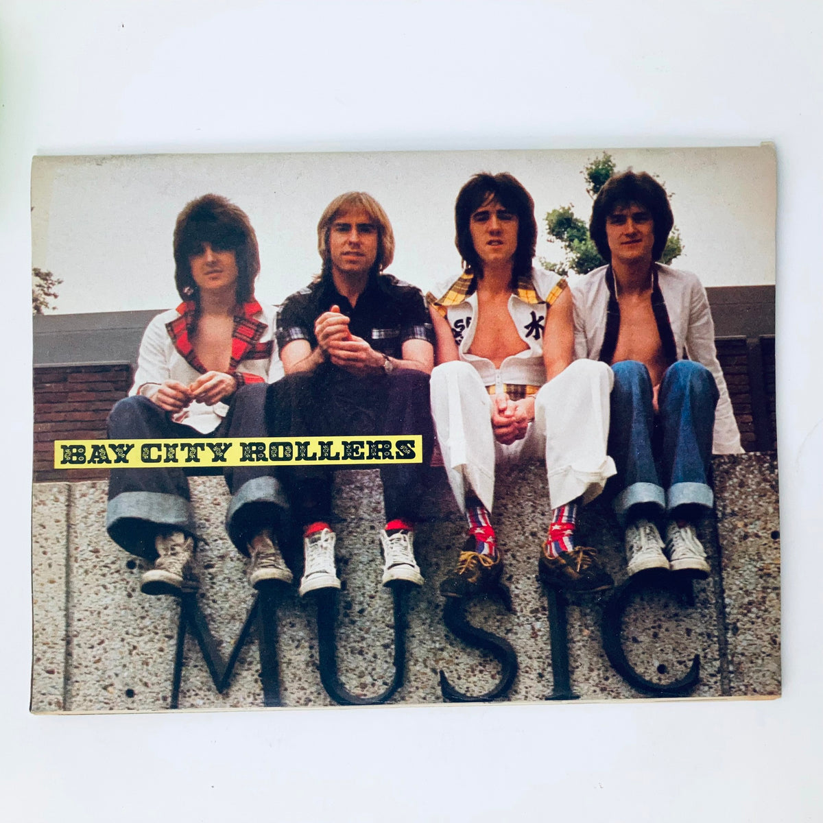 Bay City Rollers featured in Teen Favorites Magazine December 1977, showcasing the band's stylish looks and memorable music scene from the era.