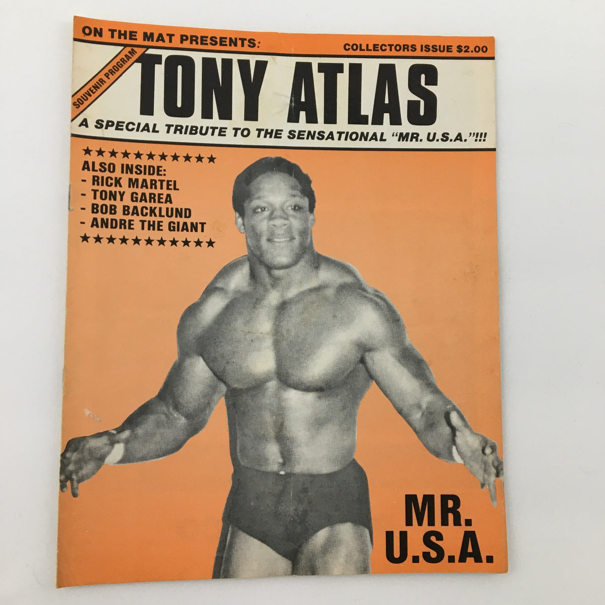 On The Mat Presents Souvenir Program Tony Atlas Tribute Collectors Issue