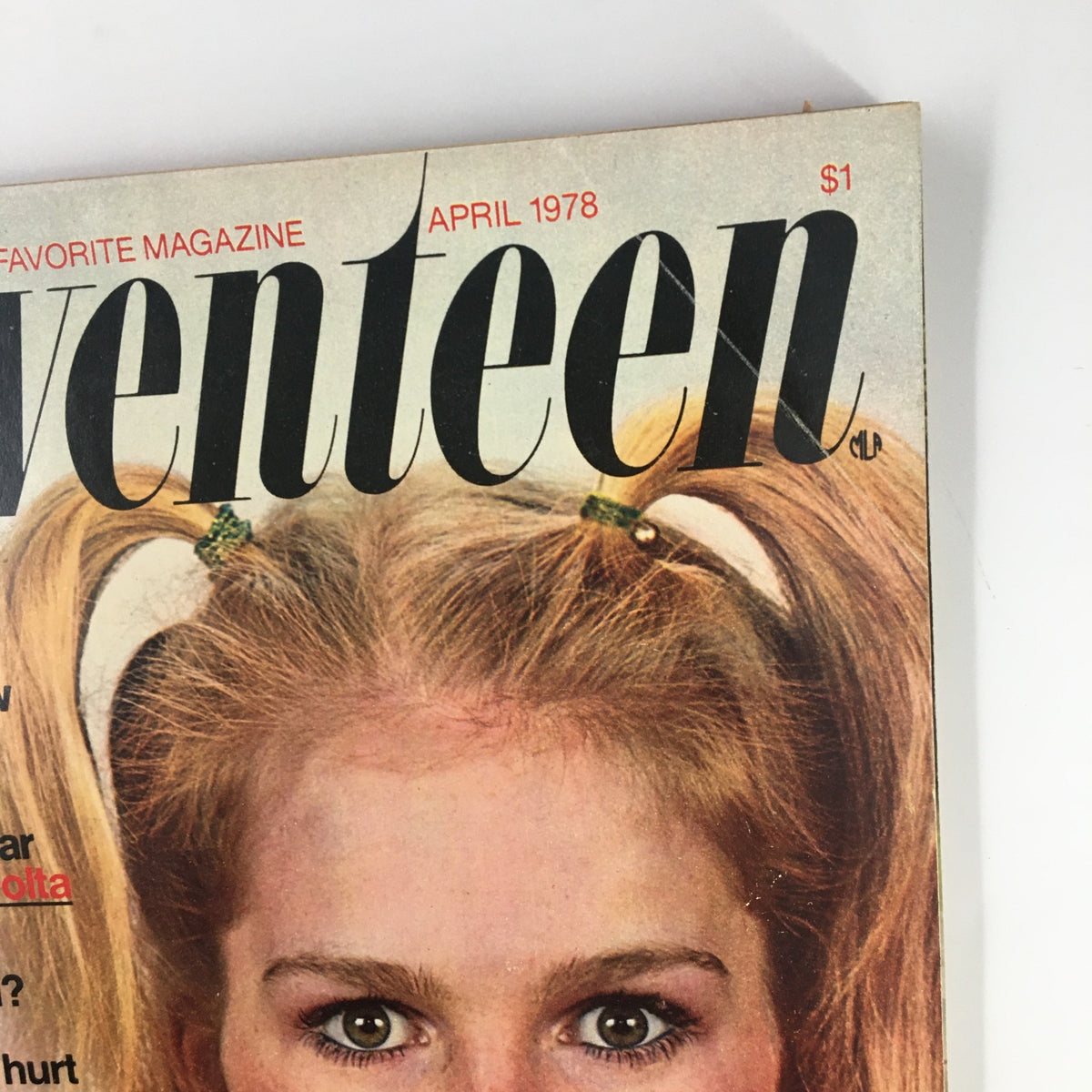 Cover of VTG Seventeen Magazine April 1978 featuring John Travolta, showcasing 1970s fashion and culture.