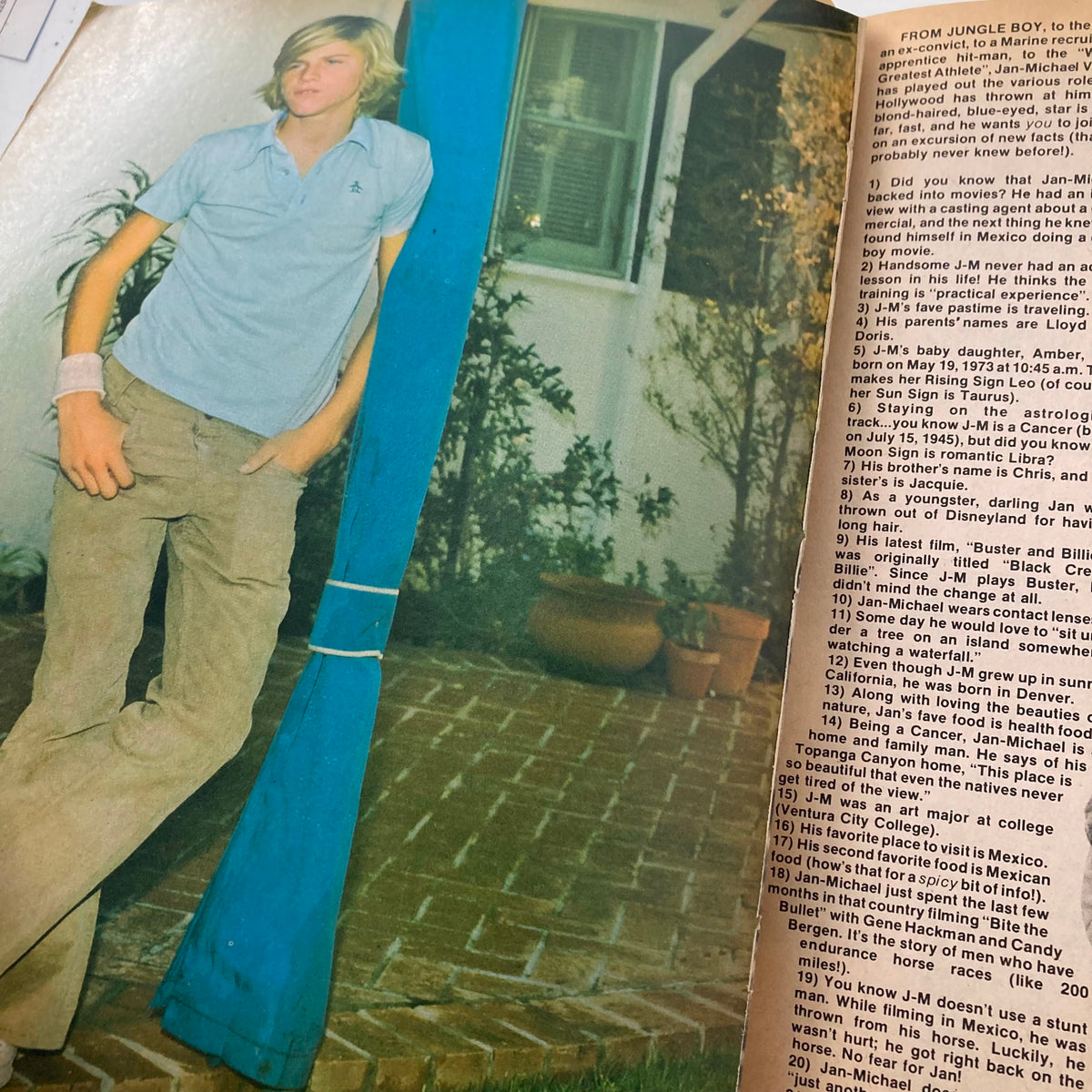 Interviewer with Jan-Michael Vincent in VTG Teen Life Magazine November 1974 showcasing youth culture and celebrity interviews from the era.