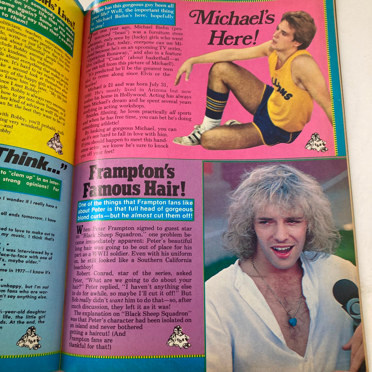 Tiger Beat Star July 1978 showcasing a feature on Michael Biehn and his television success, alongside a pictorial of Parker Stevenson discussing his hair.