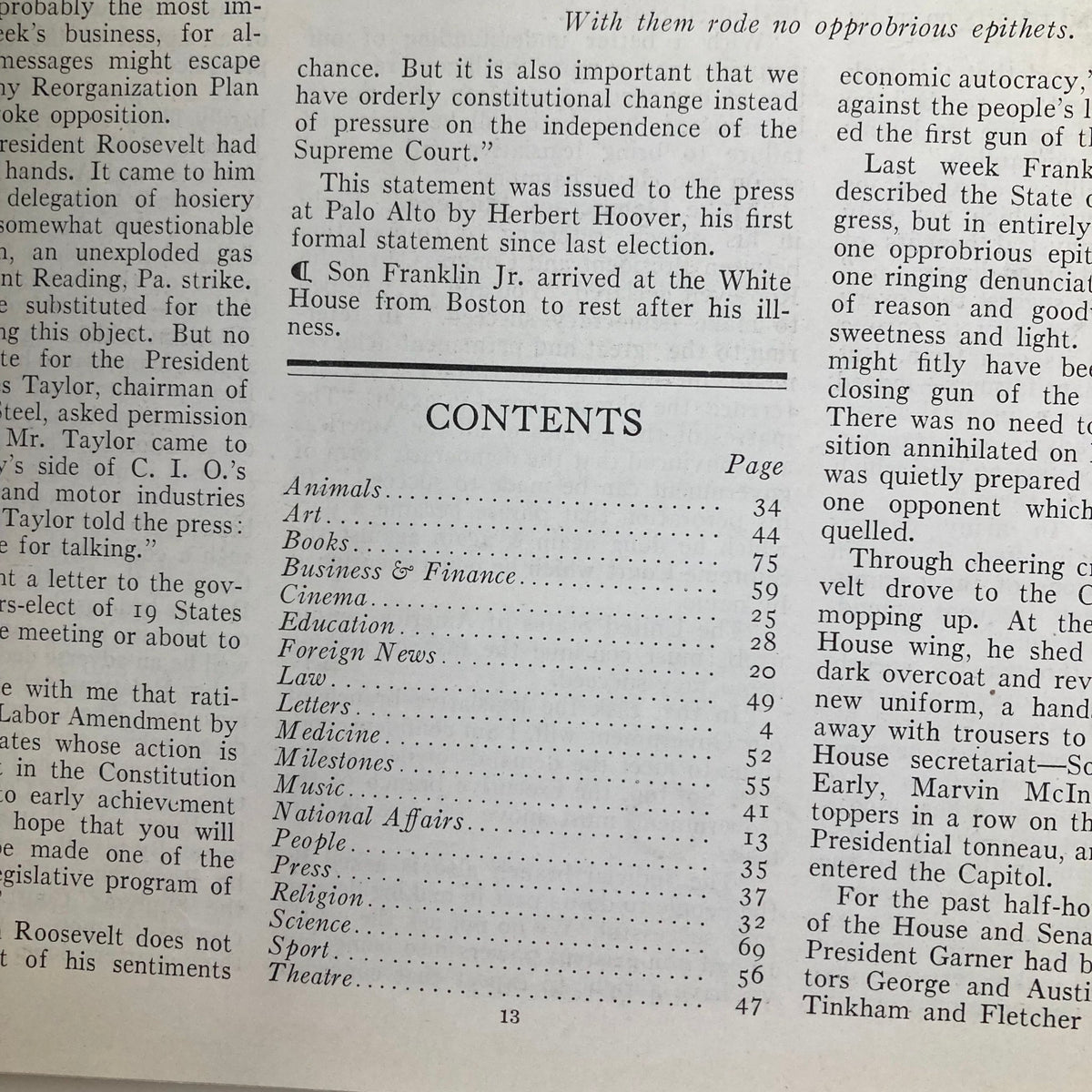 Vintage Time Magazine January 18 1937 Vol 29 No. 3 Gen. Motors' William S. Knudsen