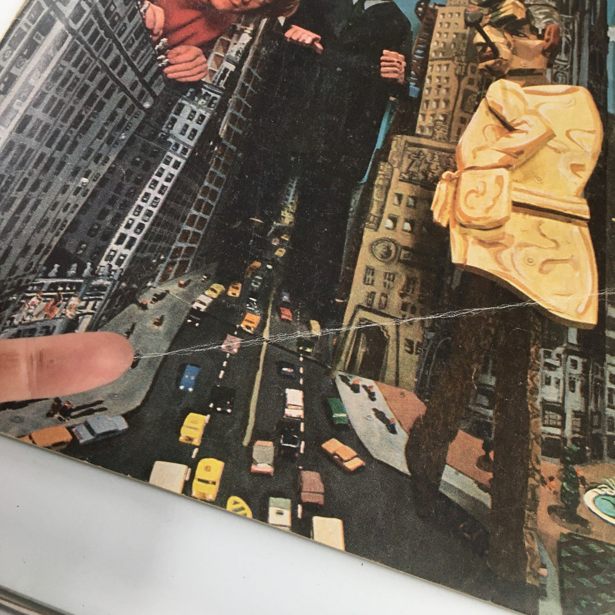 Detailed view of the cover art from The Saturday Evening Post, February 8, 1969, highlighting the unique illustration and the theme 'Anybody Want To Buy Chicago?'