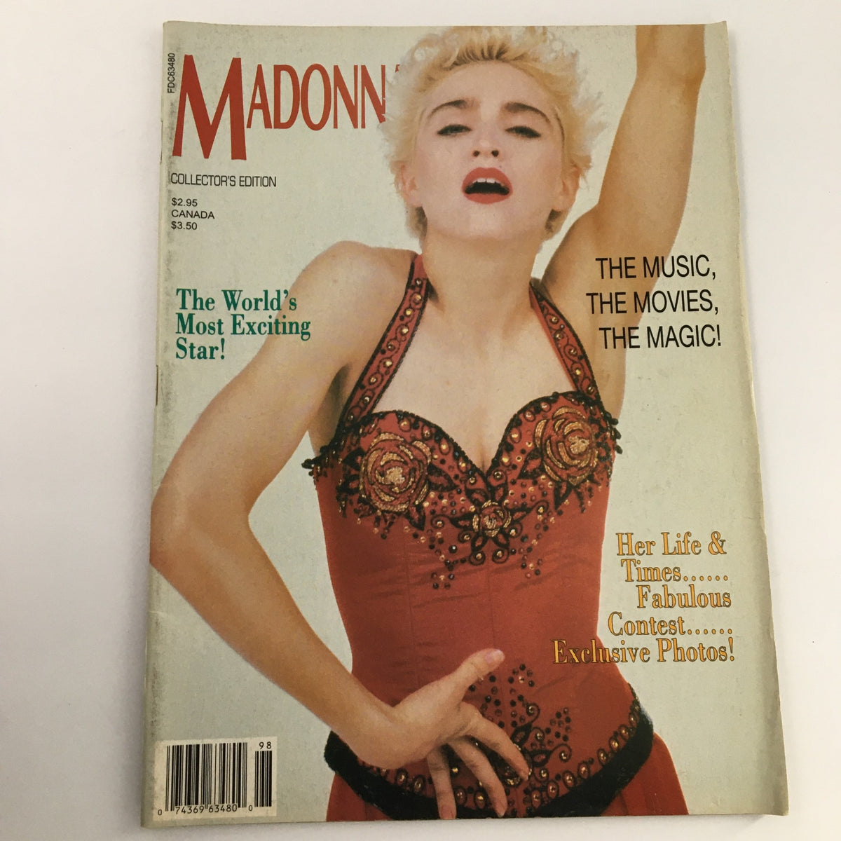 Cover of Rip Collector's Edition Magazine Spring 1990 Vol 4 #13 featuring Madonna. The cover highlights her iconic fashion with the tagline 'The World's Most Exciting Star!' and announces exclusive photos inside.