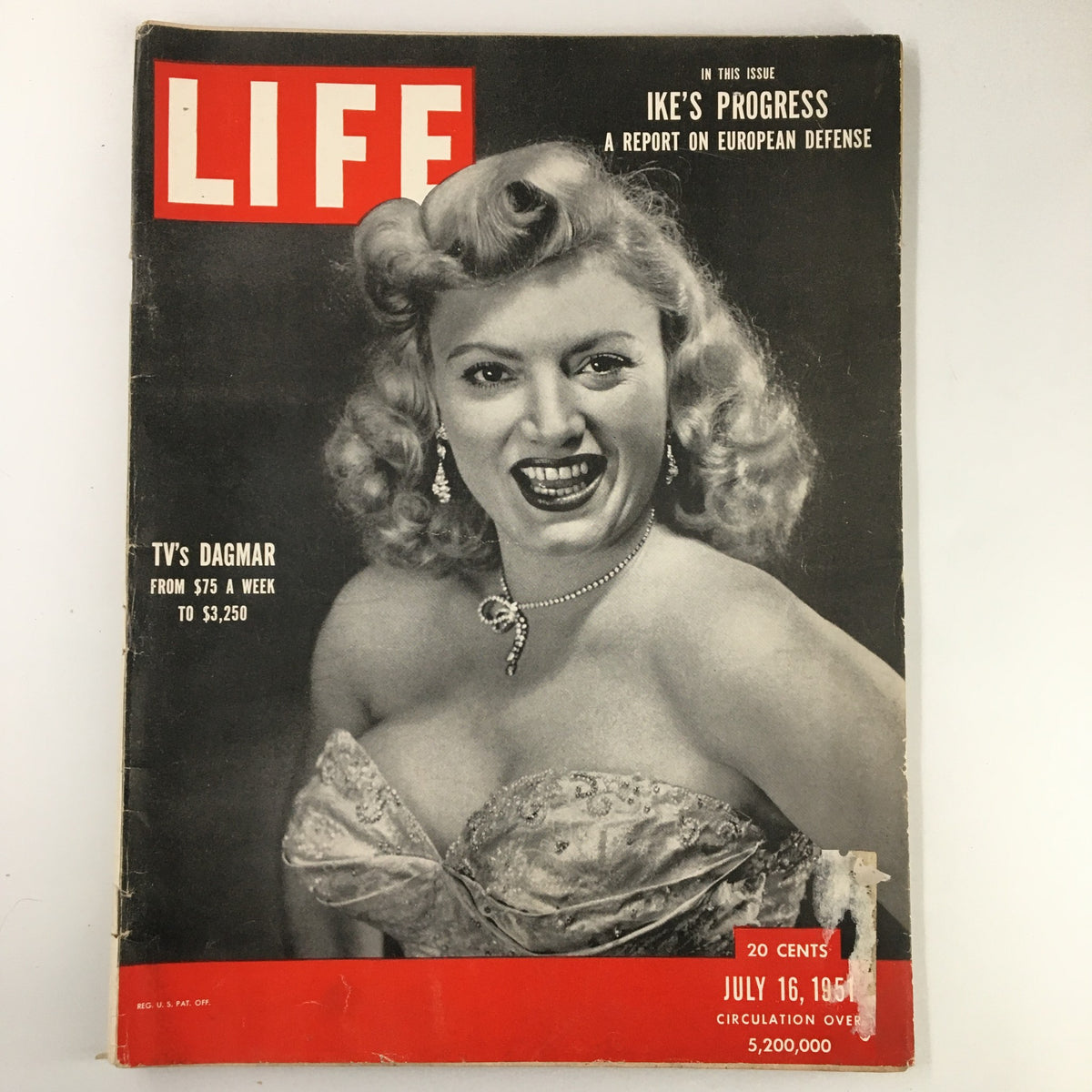 Life Magazine July 16 1951 Featuring TV Star Dagmar's Rise From $75 To $3,250