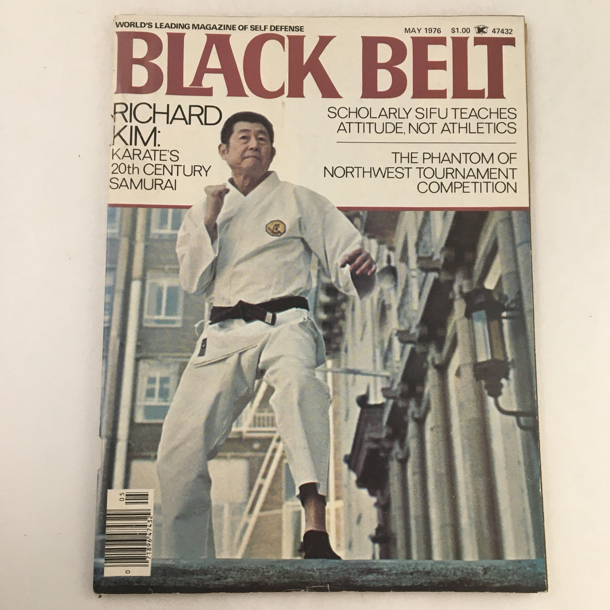 Cover of Black Belt Magazine May 1976 Vol 14 #5 featuring Richard Kim, Karate's 20th Century Samurai, showcasing martial arts expertise.