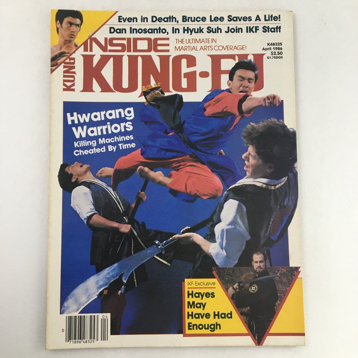 Cover of Inside Kung-Fu Magazine April 1986 Vol 13 #4 showcasing martial artists in action with prominent titles and headlines about the martial arts community.