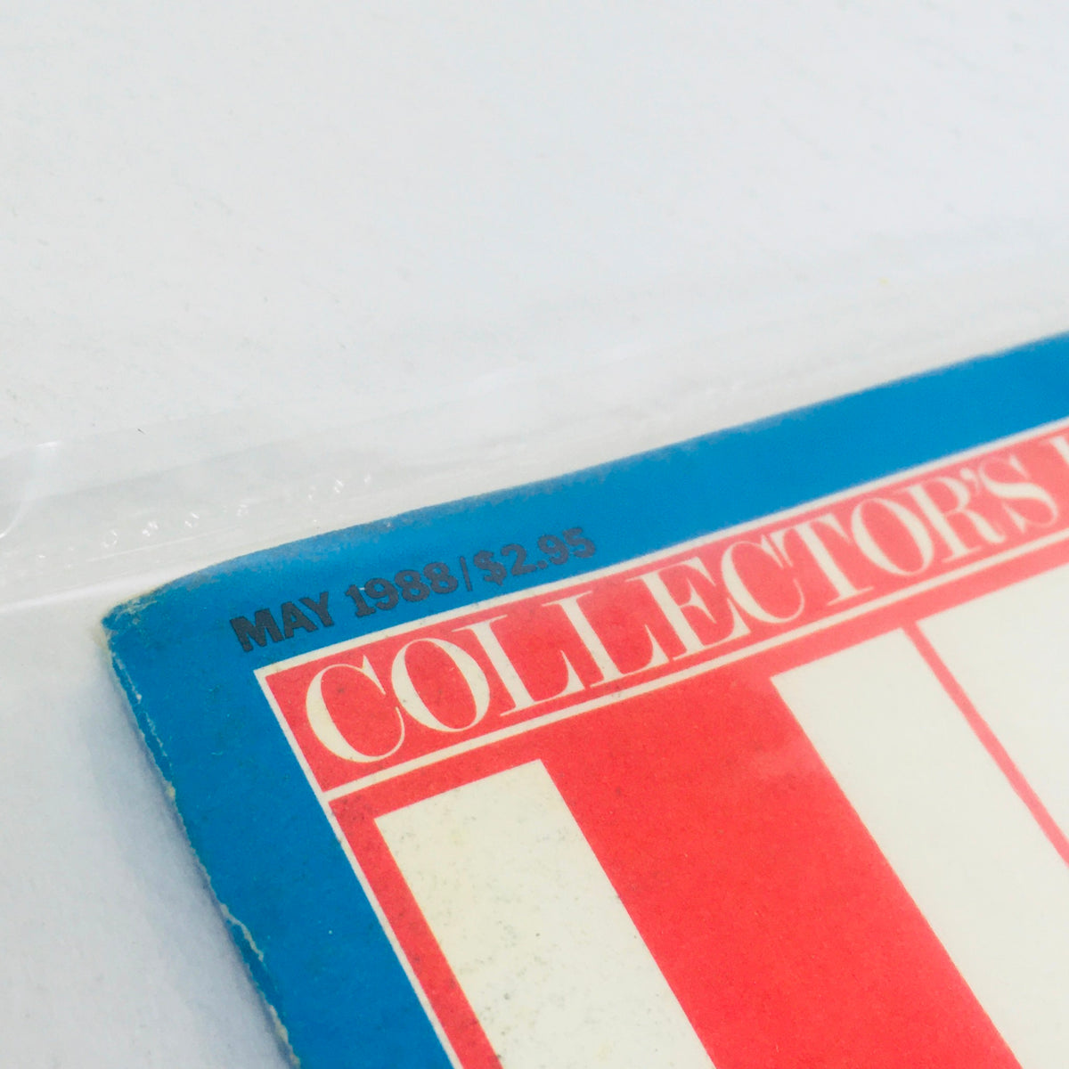 Close-up of the top of VTG Life Magazine: May 1988 - The Sequel To Gone With The Wind, showing the collector's edition label and publication date.