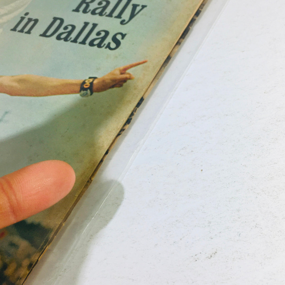 Cover of Vintage Life Magazine: June 30, 1972 showcasing a person gesturing at a rally in Dallas, depicting the Kennedy vs. Connally economic debate.