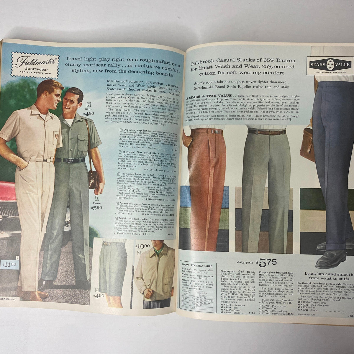 1962 Sears Family Patterns Spring - Summer Catalog highlighting men's summer and safari wear, including relaxed-fit shirts and tailored shorts, emphasizing comfort and style for warm weather.