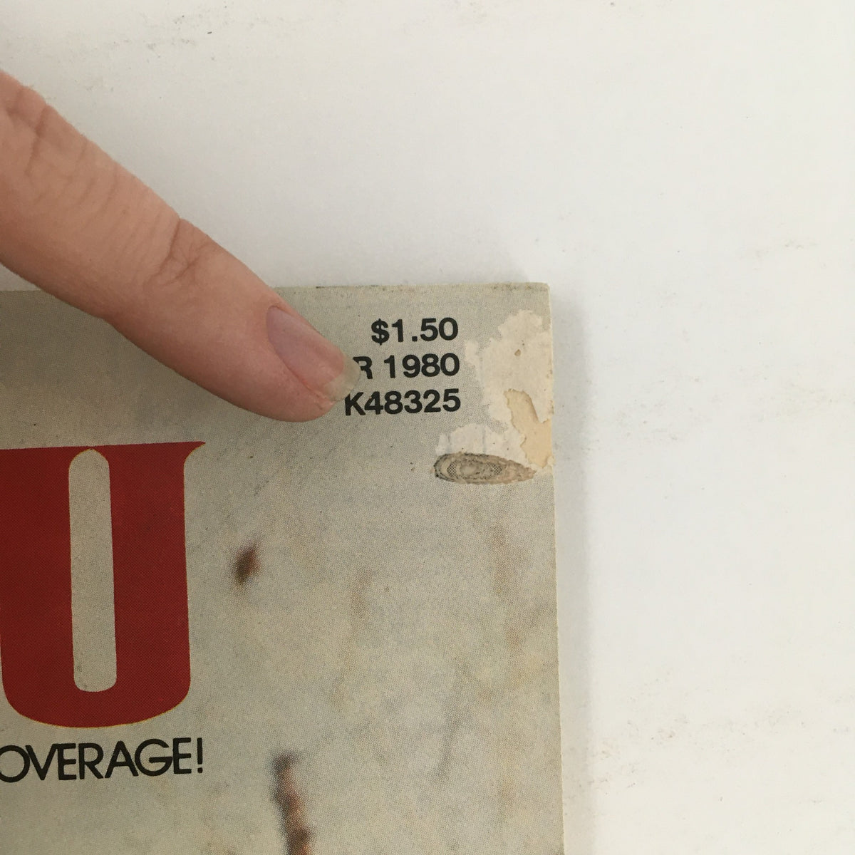 Close-up of the publication details from Inside Kung Fu Magazine October 1980 Vol 6 #10, highlighting the price of $1.50 and release date.