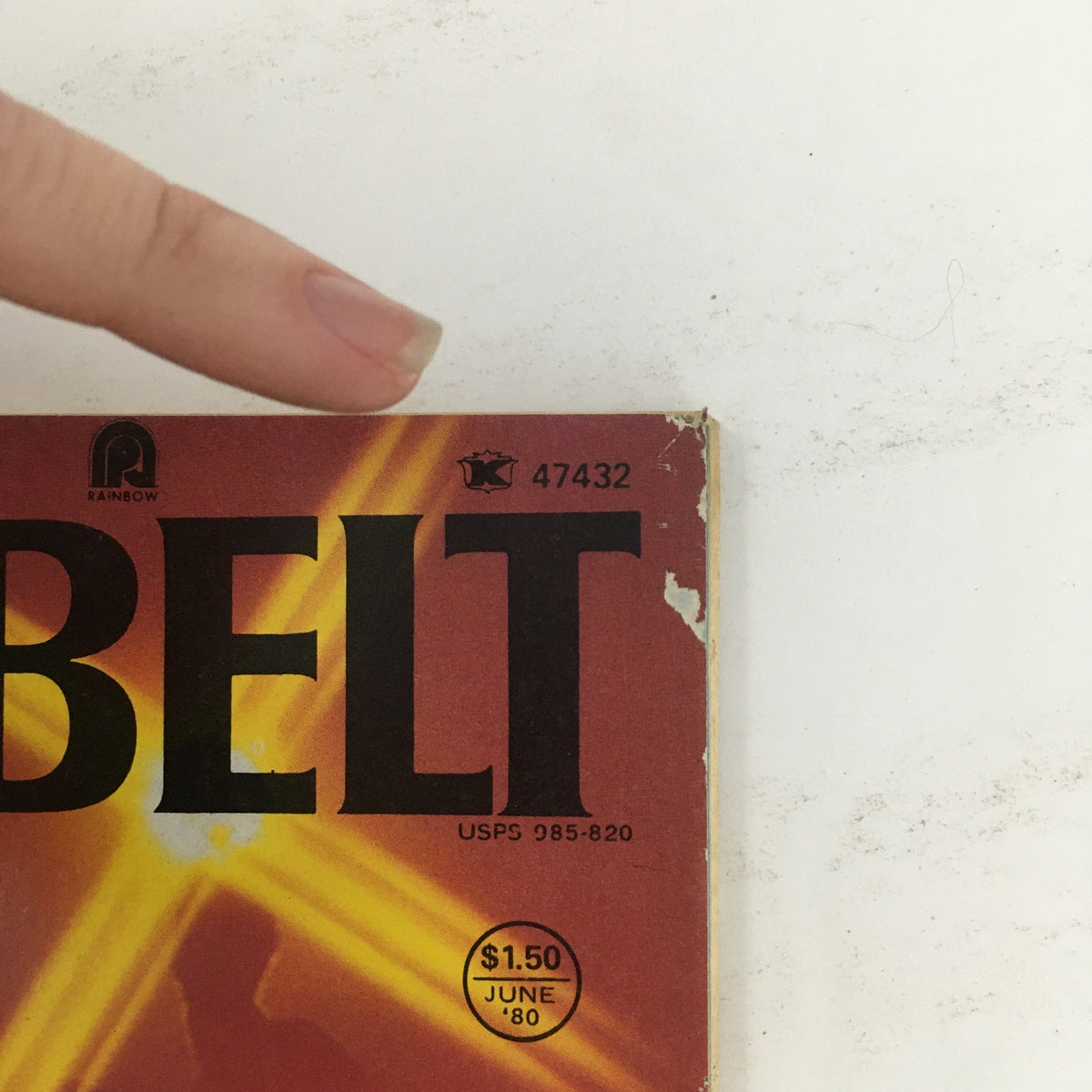 Close-up detail of the cover of Black Belt Magazine June 1980 Vol 18 #6, showing the magazine's price and issue identifier.