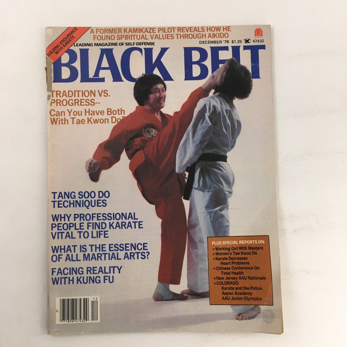 Cover of Black Belt Magazine, December 1978, featuring dynamic martial arts action with instructors in colorful gi, highlighting the feature article on Instructor Chung Eun Kim.