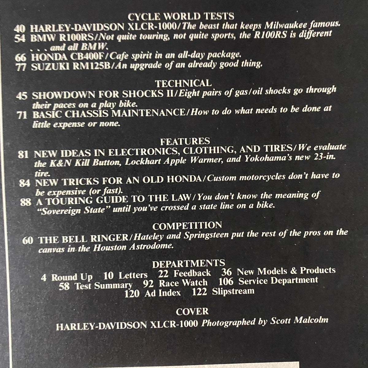 Cycle World Magazine May 1977 Harley Davidson XLCR-1000 The Beast No Label