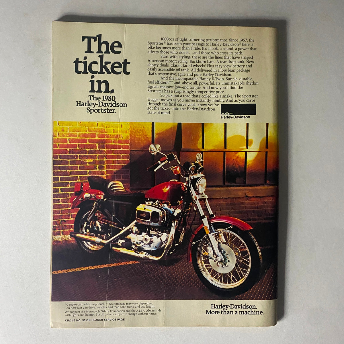 Cycle Magazine November 1979 highlights the 1980 Harley-Davidson Sportster, capturing its striking appearance and classic styling.