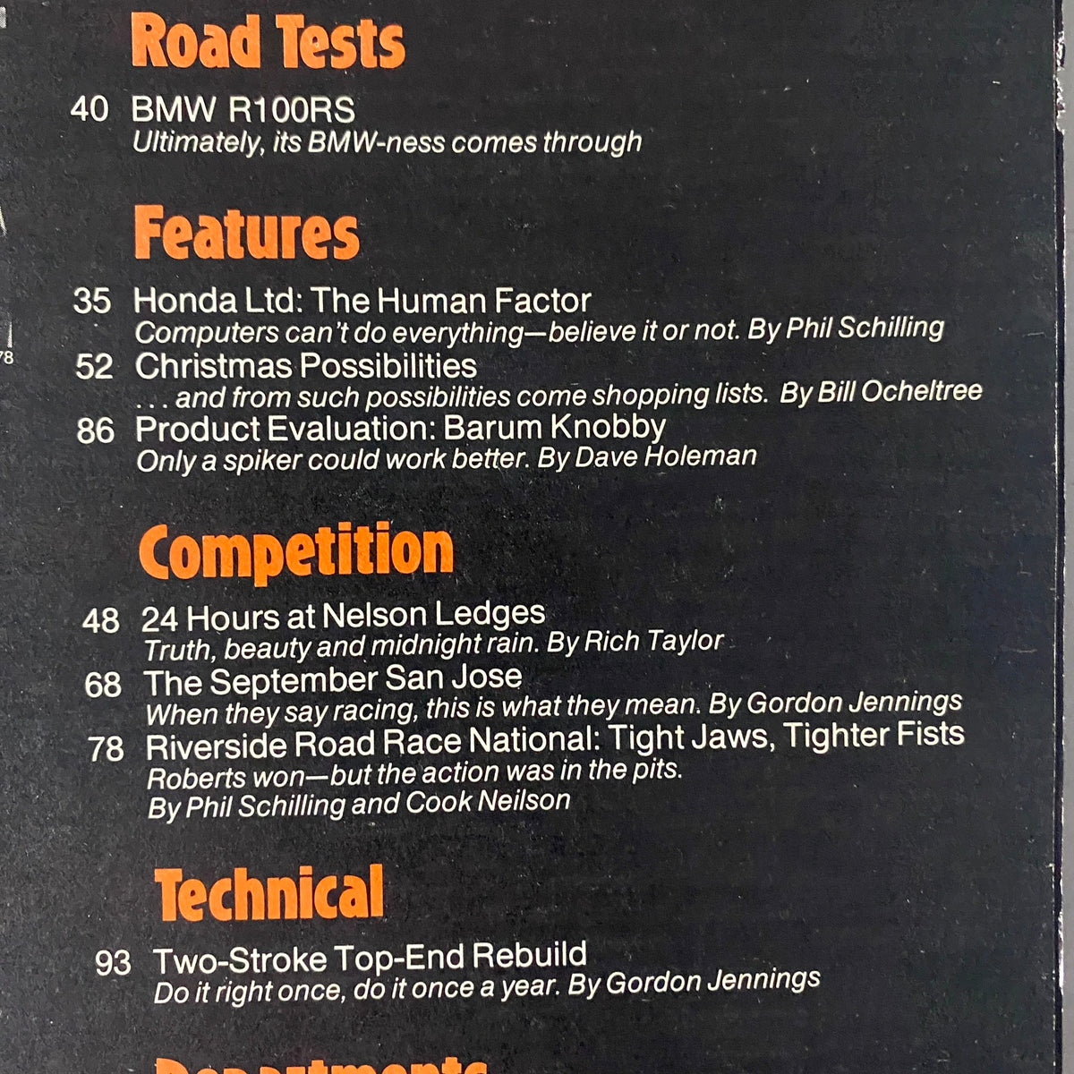 Cycle Magazine December 1976 Exclusive BMW R100RS Cover No Label