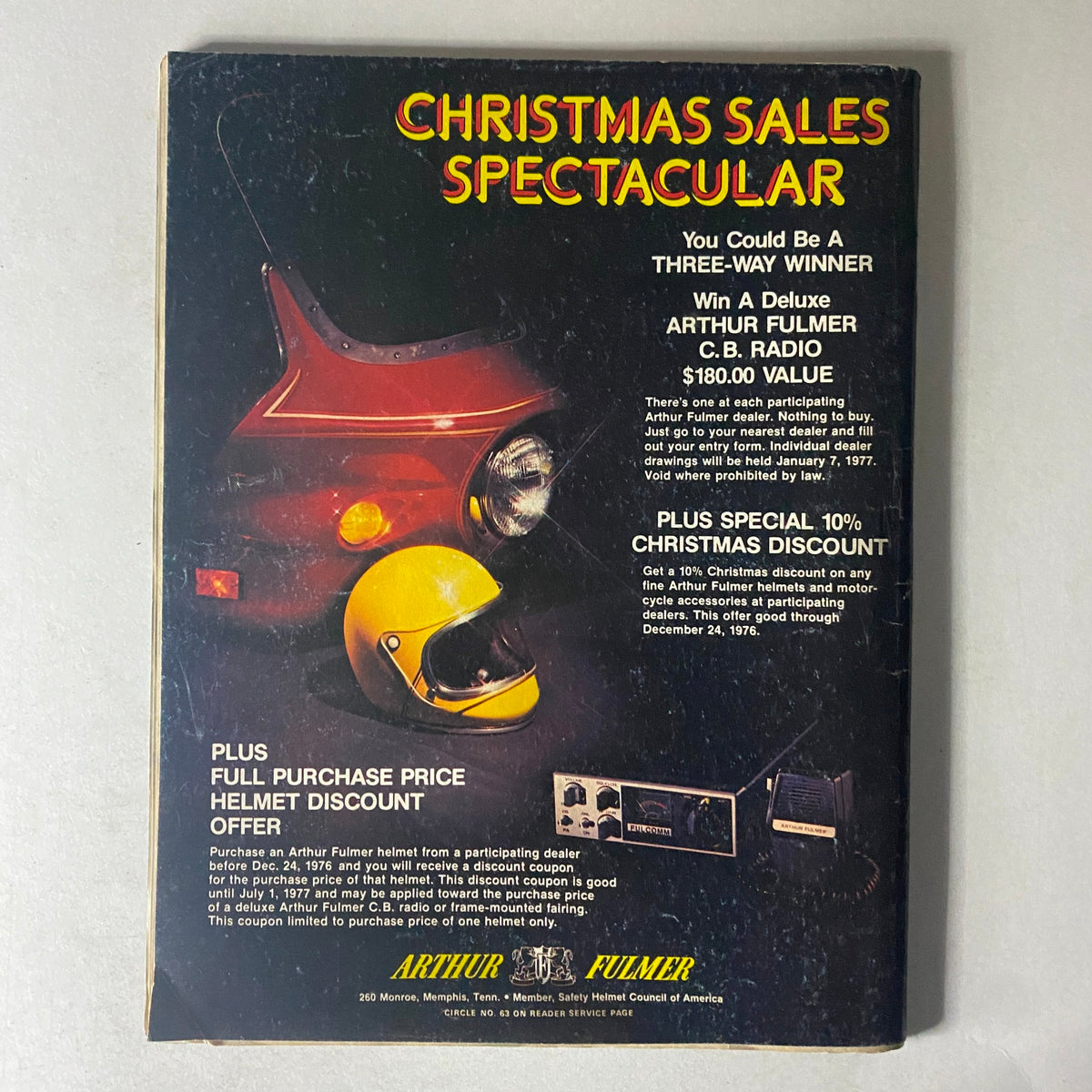 Cycle Magazine December 1976 Exclusive BMW R100RS Cover No Label
