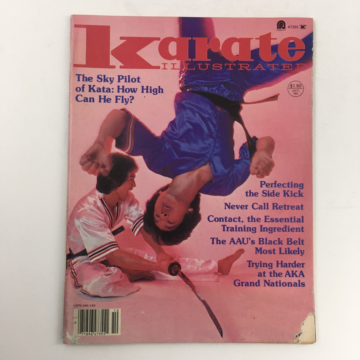Cover of Karate Illustrated Magazine October 1980 Vol 11 #10 showcasing martial artists in action, highlighting articles on karate techniques and competitions.