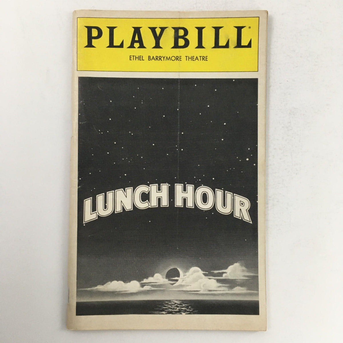 1981 Playbill for Lunch Hour at Ethel Barrymore Theatre featuring a scenic cover design.