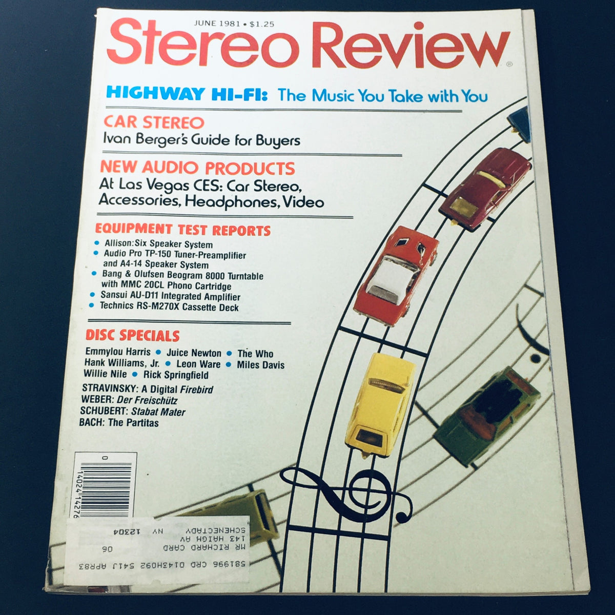 Cover of the VTG Stereo Review Magazine, June 1981 featuring Emmylou Harris, Juice Newton, and The Who, showcasing audio product reviews and music industry highlights.