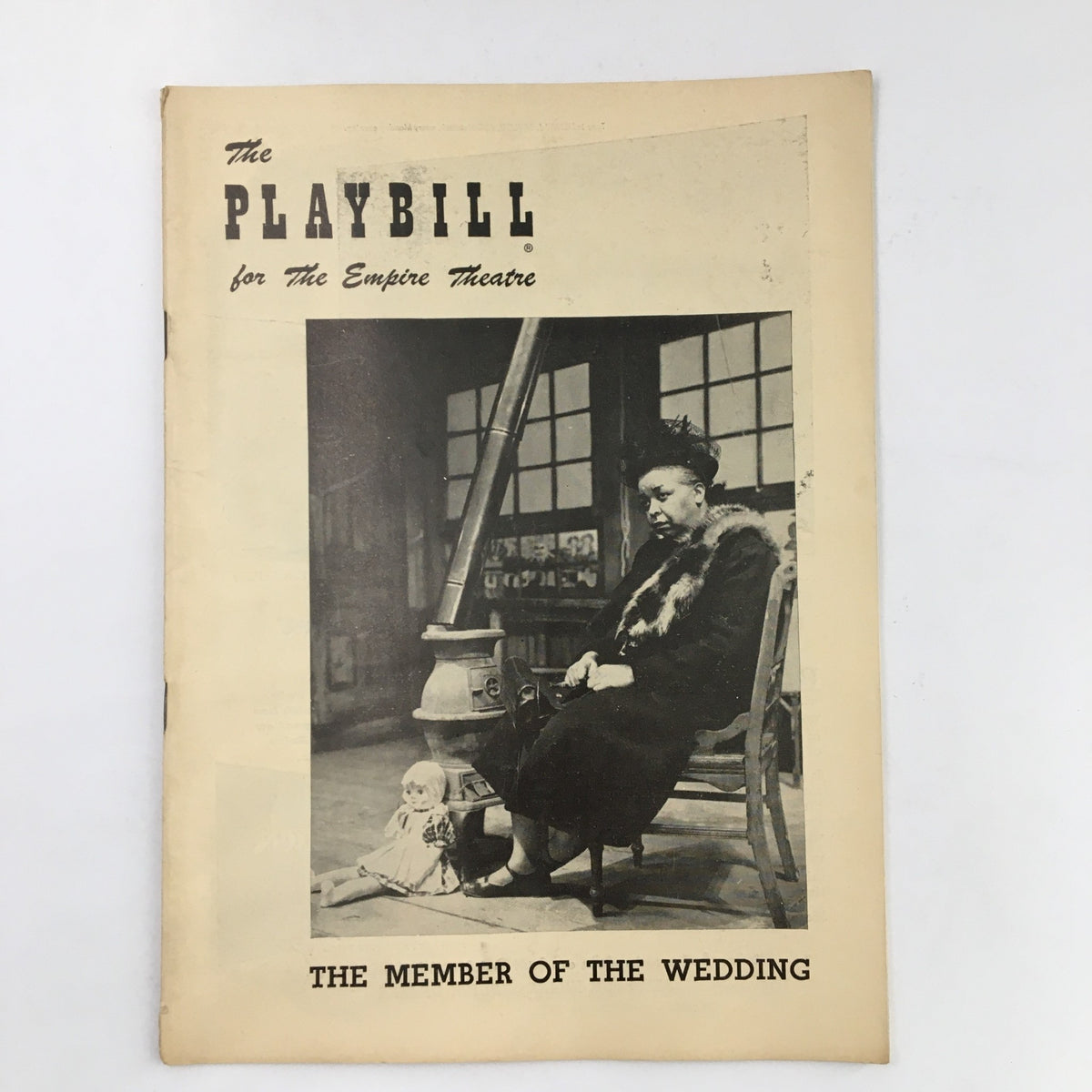 1950 Playbill for The Empire Theatre featuring Ethel Waters in The Member of the Wedding, showcasing vintage cover art and theatrical history.