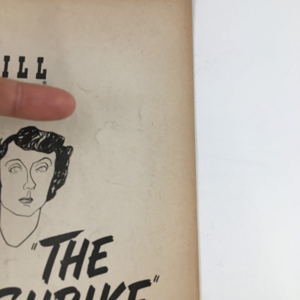 Close-up of the 1952 Playbill - The Shrike, highlighting the character illustration and title.