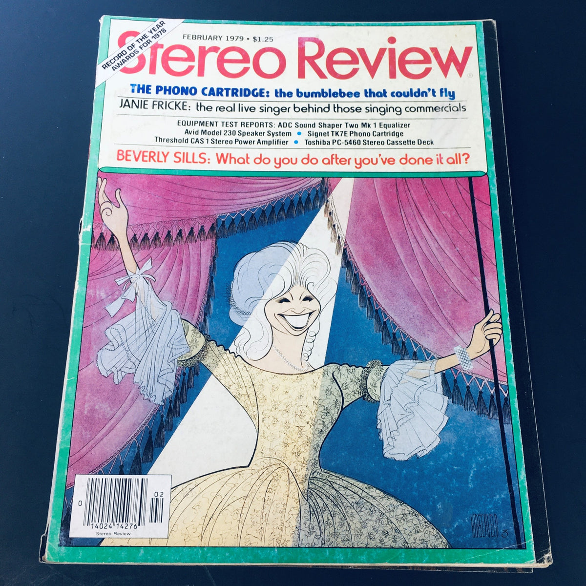 Cover of VTG Stereo Review Magazine February 1979 featuring illustrations of Beverly Sills and Janie Fricke, showcasing vintage music culture.