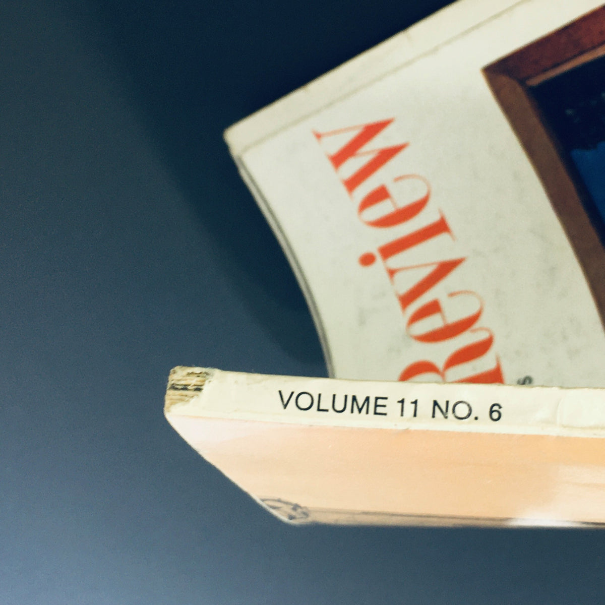 Side view of the VTG HiFi Stereo Review Magazine December 1963, displaying the volume number and condition details, highlighting its collectible status for music enthusiasts.