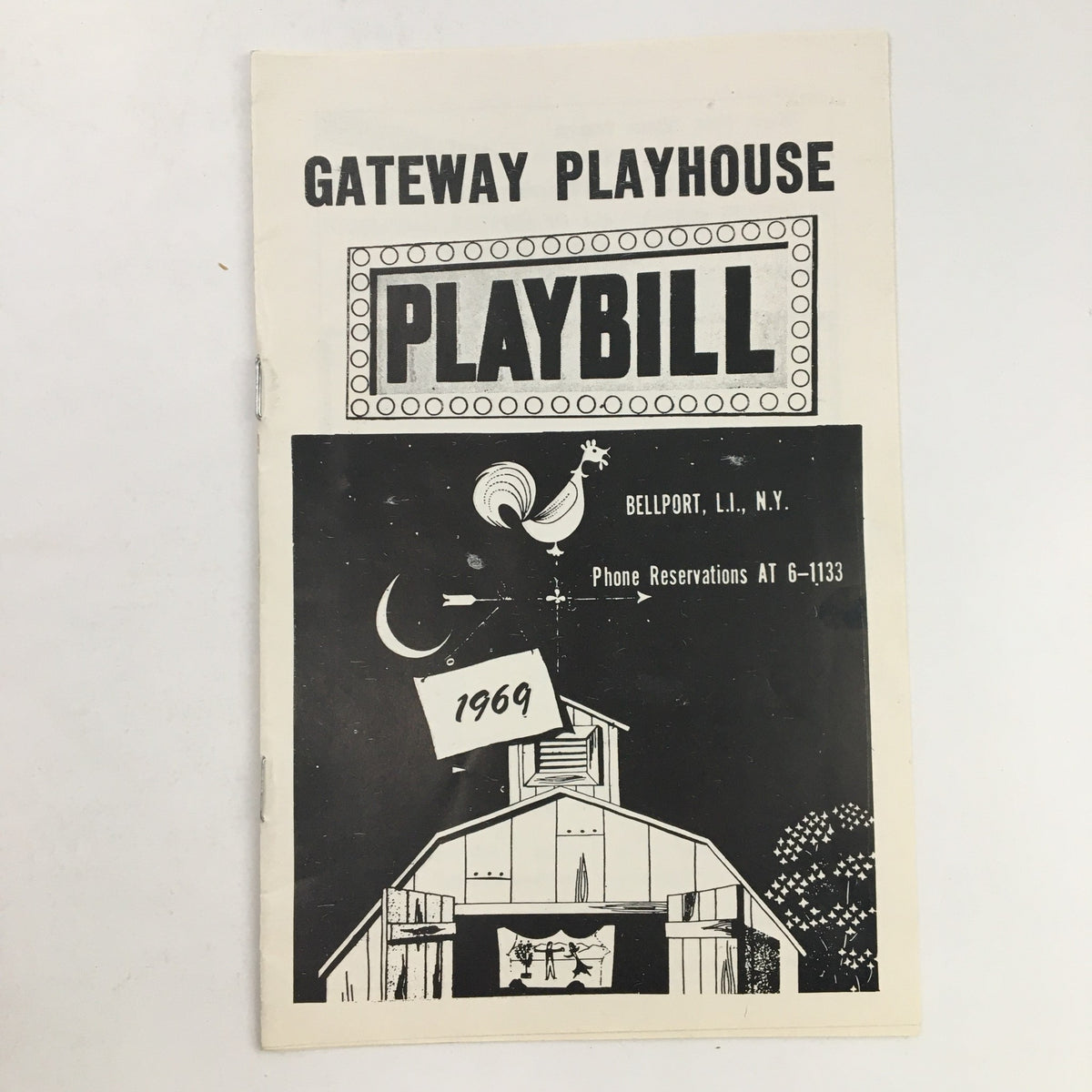 1979 Playbill for Frank Loesser's musical The Most Happy Fella at Gateway Playhouse in Bellport, NY, showcasing classic theater memorabilia.