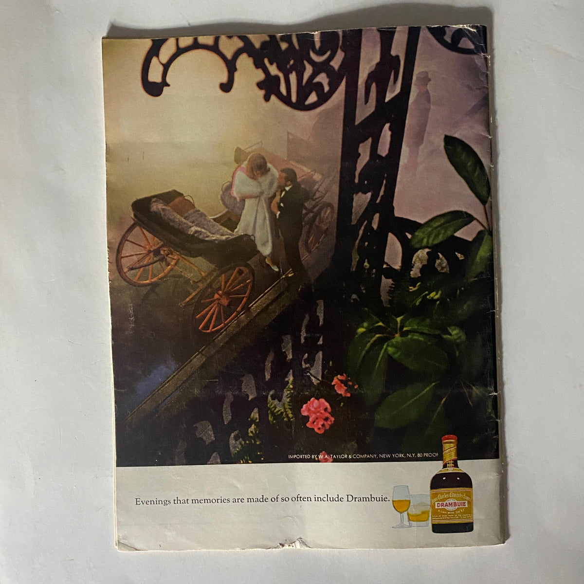 Back cover of VTG The Reporter Magazine January 25 1968, featuring an advertisement for Drambuie, reflecting the vintage style of the era.