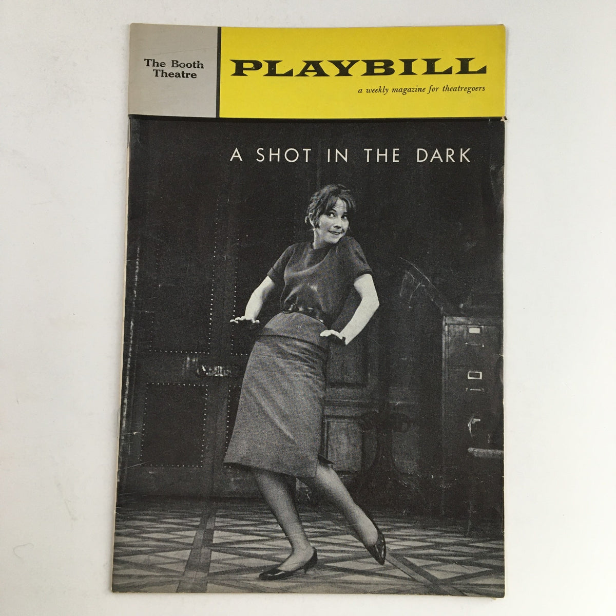 1962 Playbill The Booth Theatre featuring Julie Harris in A Shot In The Dark; a vintage cover showcasing classic theater design.