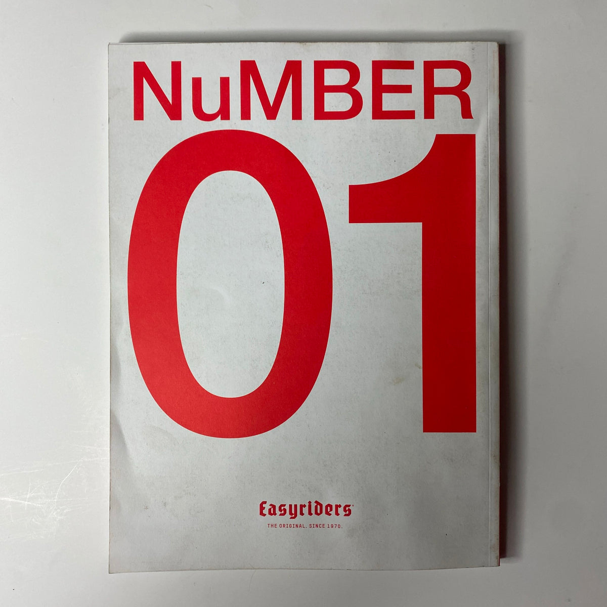 Easyriders Magazine 2020 No. 1 Norman Reedus Cover No Label VG - The cover page displaying a bold graphic design with the issue number '01' prominently featured.